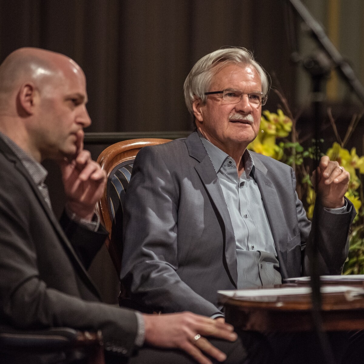 Florian Werner und Daniel Hell am ersten Hohenegg Gespräch